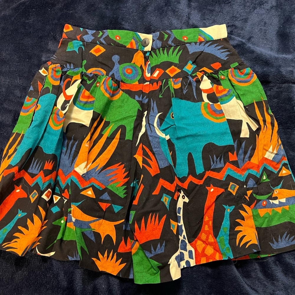 Susan Harrington | Colorful Animal Print Skirt